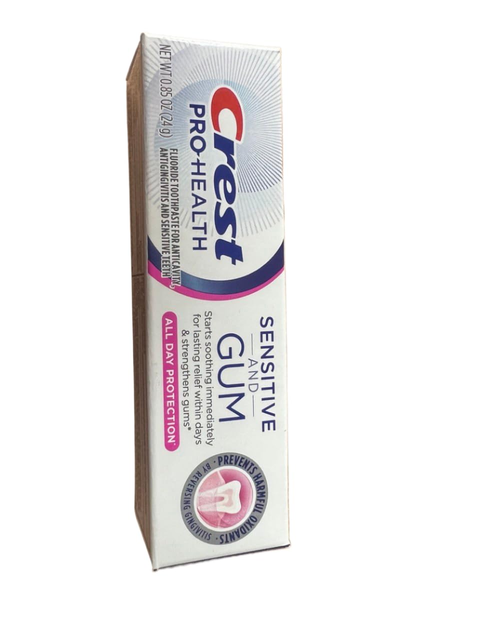 Crest Pro Health Gum and Sensitivity Toothpaste for Sensitive Teeth Relief - Soft Mint Flavor, Travel Size 0.85 oz (24g) - Pack of 6 | Gentle Dental Care for Gum Protection & Tooth Sensitivity | Perfect for Travel, Office & Daily Oral Hygiene Routine