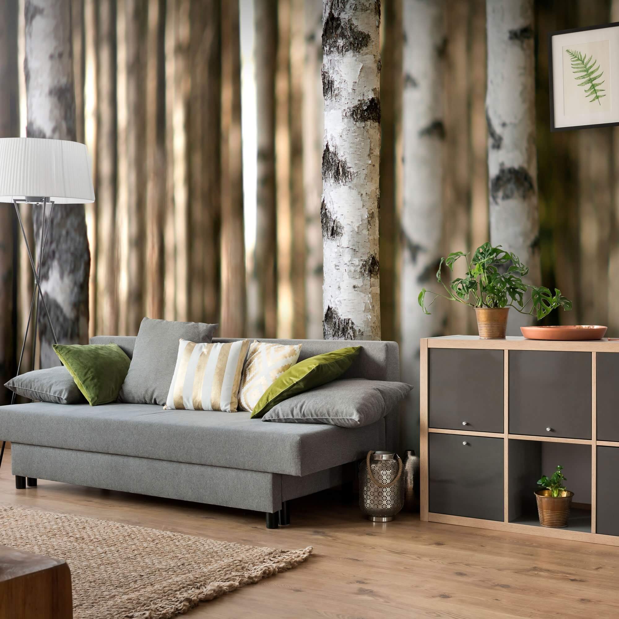 White Forest Peel and Stick Removable Wallpaper Mural 5239 - Self-Adhesive Wall Decal for Home, Office, Nursery & Bedroom Decor
