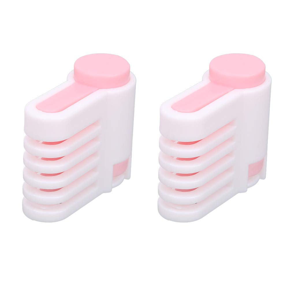 2Pcs Bread Slicers - Stainless Steel Cake & Toast Cutting Knife with Guide for Perfect Even Slices - Kitchen Baking Tools (Pink) - Ideal for Homemade Bread, Pastries, Sandwiches and Party Platters