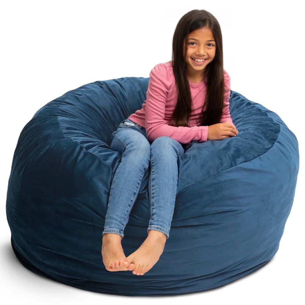 Ultimate Sack 4ft Oversized Bean Bag Chair for Adults - Cloud Suede Comfortable Lounge Sofa Loveseat | Perfect for Living Room, Bedroom, Gaming & Relaxation