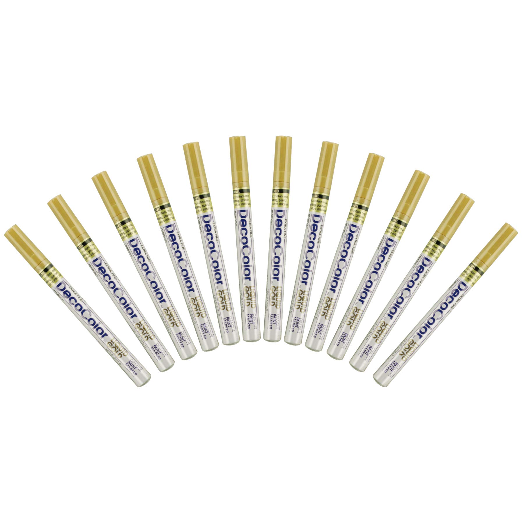 Uchida of America Gold Pen Paint Marker Set - 12 Pack for Art, Crafts, Signage & DIY Projects