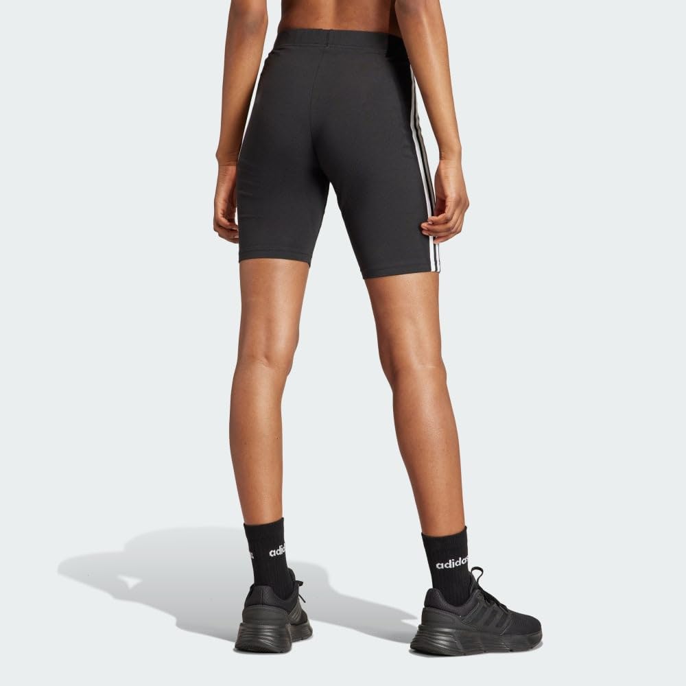Adidas Women's Essentials 3-Stripes Bike Shorts - Breathable Workout Shorts for Running, Yoga & Gym - Comfortable Athletic Wear for Active Lifestyles