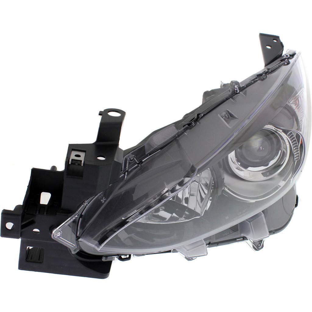 2014-2016 Mazda 3 Driver Side Headlight Assembly with Bulbs - DOT Certified (Part #MA2502144, BPW9-51-0L0A) - Perfect for Night Driving & Foggy Conditions