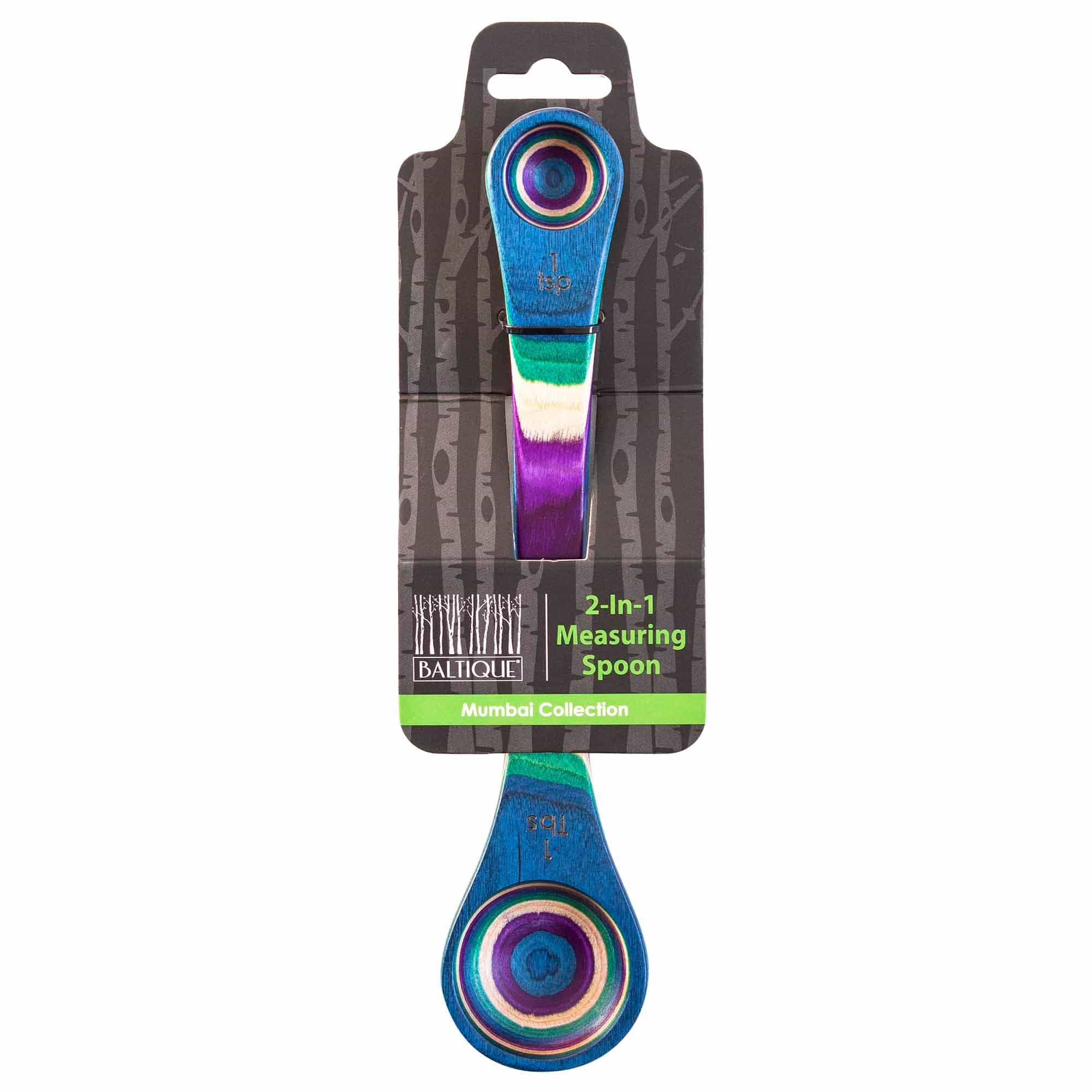 Baltique® Mumbai Collection 2-in-1 Measuring Spoon Set - Stainless Steel Kitchen Utensils for Baking, Cooking & Coffee Measuring (Perfect for Home, Restaurant & Travel Use)