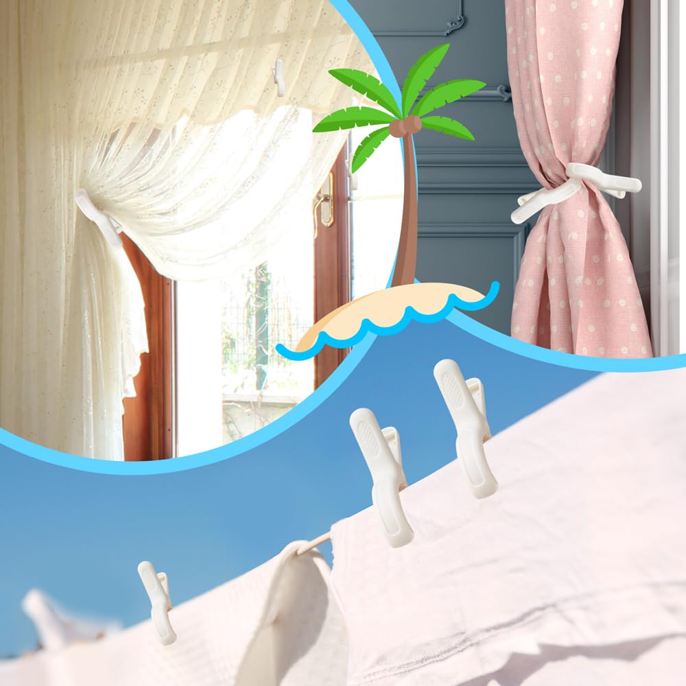**Heavy Duty Windproof Beach Towel Clips for Chairs - 12 Pack Clothespins, Laundry Clamps & Clothes Pegs - Secure Towels on Lounge Chairs, Cruise Ships & Poolside (3 Colors)**    *(Perfect for Beach Vacations, Pool Parties, Cruise Trips & Outdoor Lounging)*