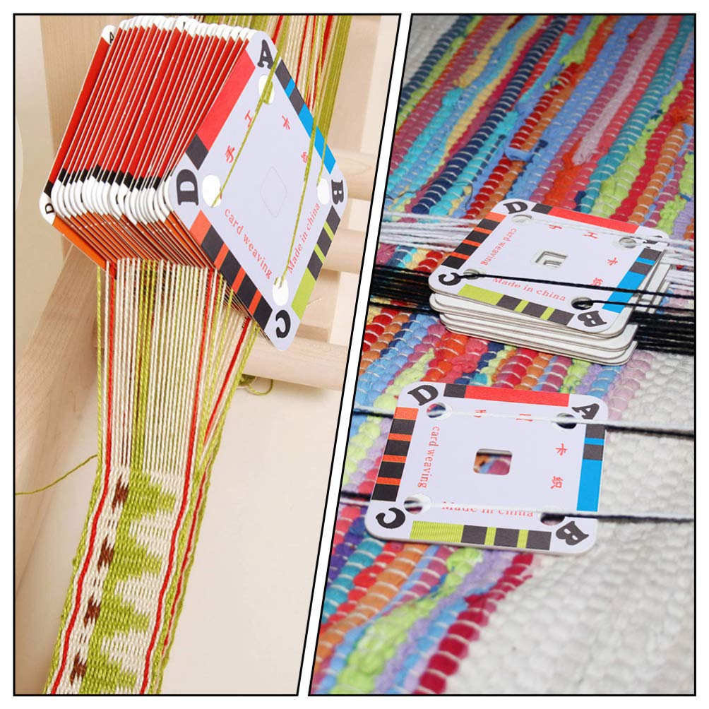 200Pcs Weaving Cards for Inkle Loom - 5cm Cardboard Tablet Weaving Supplies | DIY Handmade Weaving Tools for Craft Projects, Loom Weaving & Fiber Art Creations