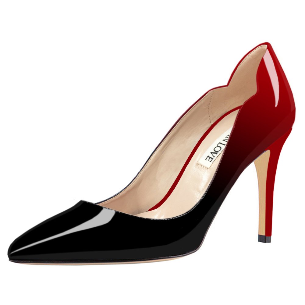 JOY IN LOVE Women's 3.5 Inch Stiletto High Heel Pointed Toe Pumps - Elegant Dress Shoes for Office, Party & Special Occasions
