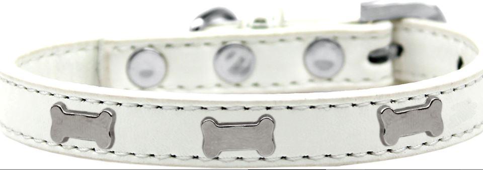 Premium Black Bone Stud Dog Collar - Heavy Duty Adjustable Pet Collar for Small Medium Large Dogs - Perfect for Training, Walking & Everyday Use