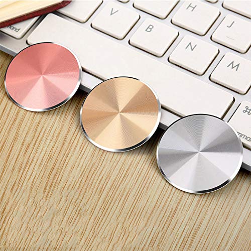 VizGiz 4 Pack Magnetic Phone Holder - Metal Plate Replacement with Iron Adhesive - Round Backing Disc for Car Air Vent Mount - Compatible with Phone Cases & Magnetic Mounts - Perfect for Hands-Free Driving & Navigation