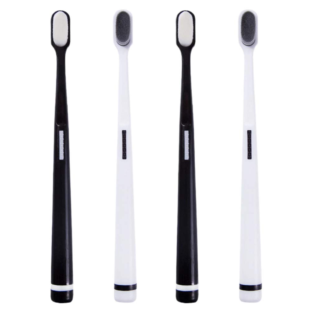 4pcs Portable Hair Toothbrush Set for Deep Teeth Cleaning - Soft Bristles for Sensitive Gums, Postpartum & Maternal Oral Care - Perfect for Travel, Home & Hospital Use
