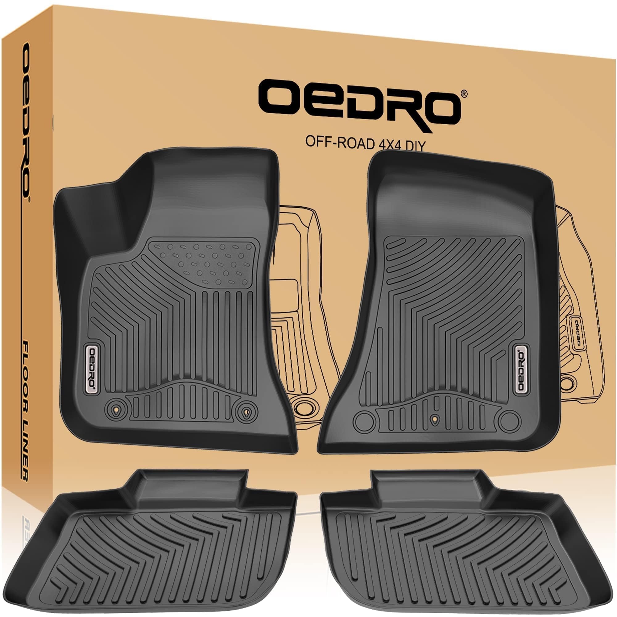 OEDRO Custom Fit All Weather Floor Mats for 2011-2023 Dodge Charger AWD & Chrysler 300 RWD (Not for AWD) - Black Car Floor Liners for Front & Second Row Seats | Perfect for Winter Snow, Mud, and Everyday Protection