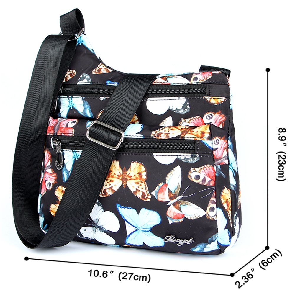 STUOYE Women's Nylon Crossbody Bag with Multiple Pockets - Lightweight Travel Shoulder Purse for Everyday Use, Shopping & Vacation Accessories