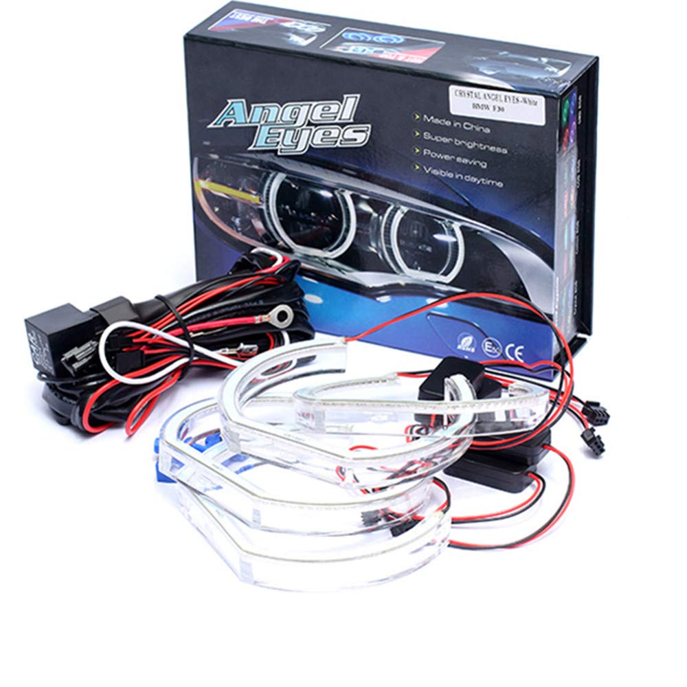 BMW 3 Series E90 E92 E93 M3 Angel Eyes Headlights - DTM Style LED Daytime Running Lights for Enhanced Visibility