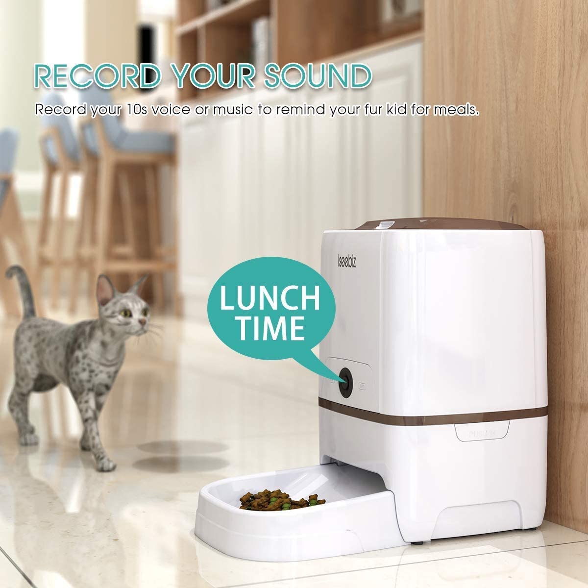 Smart Automatic Pet Feeder with Camera & App Control - 6L Capacity, 2-Way Audio, Voice Reminder & Video Recording - Perfect for Medium/Large Cats & Dogs - Works with Alexa - Ideal for Busy Pet Owners, Travel & Multi-Pet Homes
