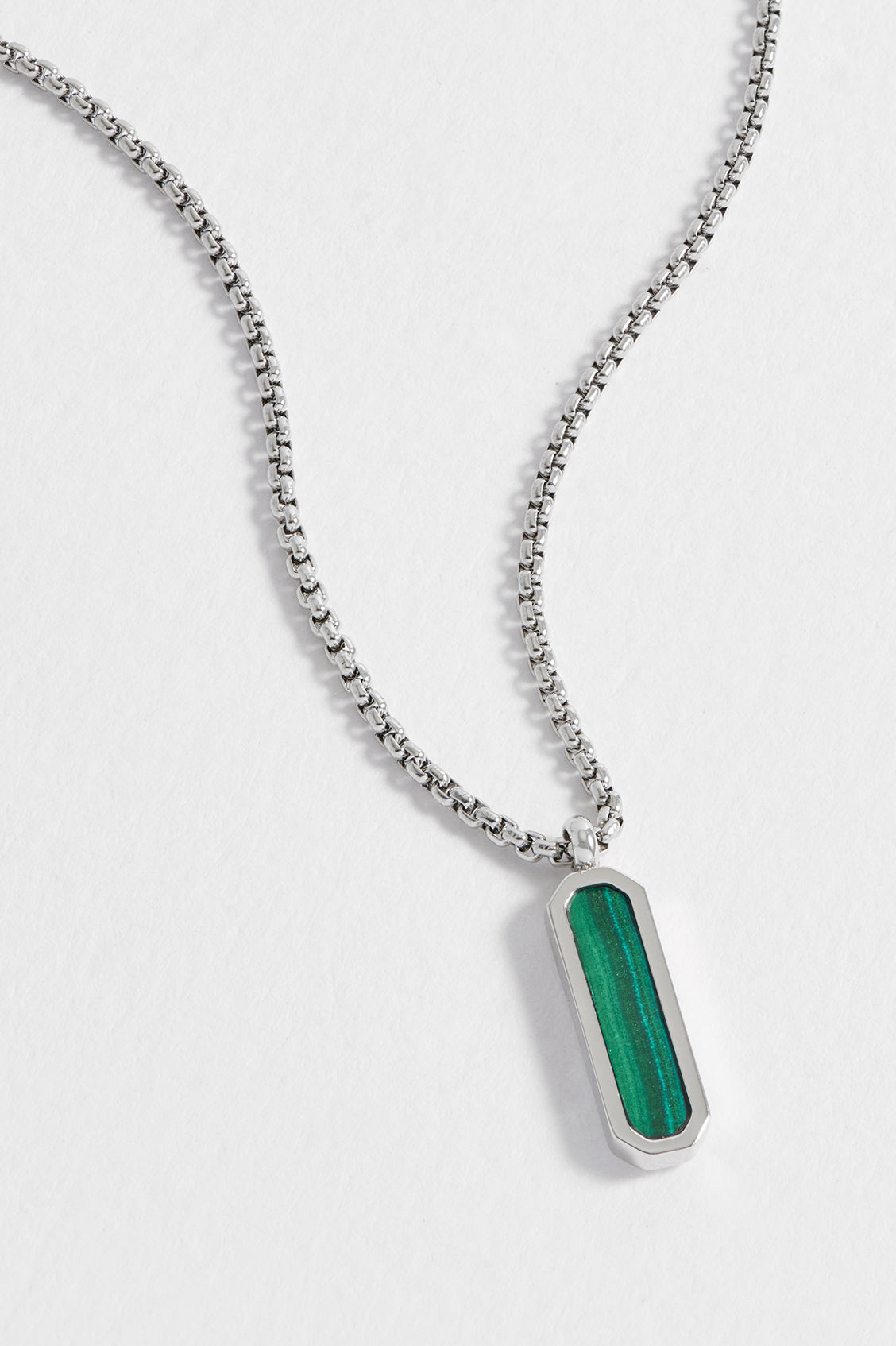 Men's Gemstone Tag Pendant Necklace - Sterling Silver Cross Necklace for Men - Elegant Jewelry Gift for Him - Perfect for Weddings, Anniversaries & Everyday Wear