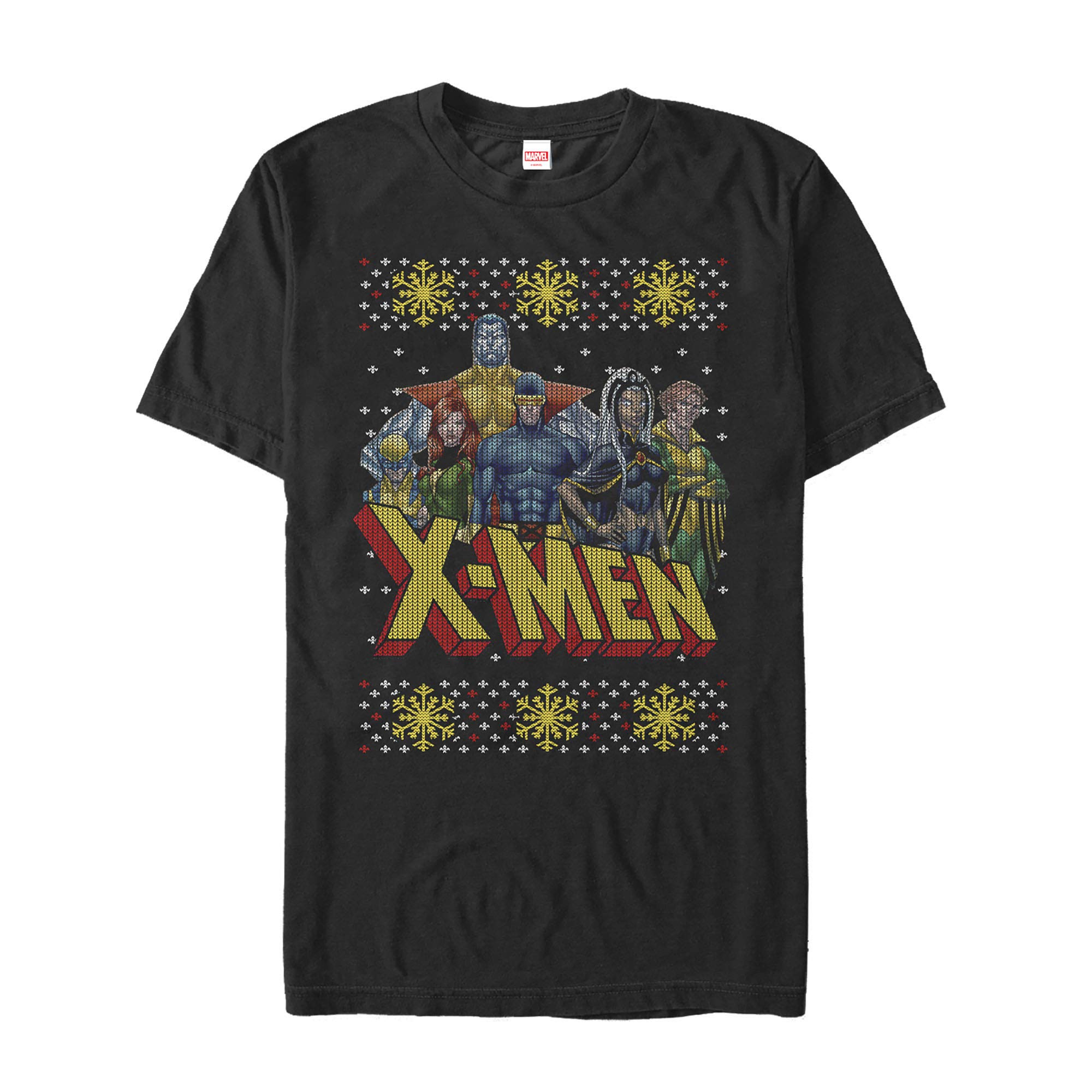 Marvel Men's Ugly Christmas X-Men Graphic T-Shirt - Funny Holiday Group Tee for Parties & Gifts | Superhero Comic Fan Apparel