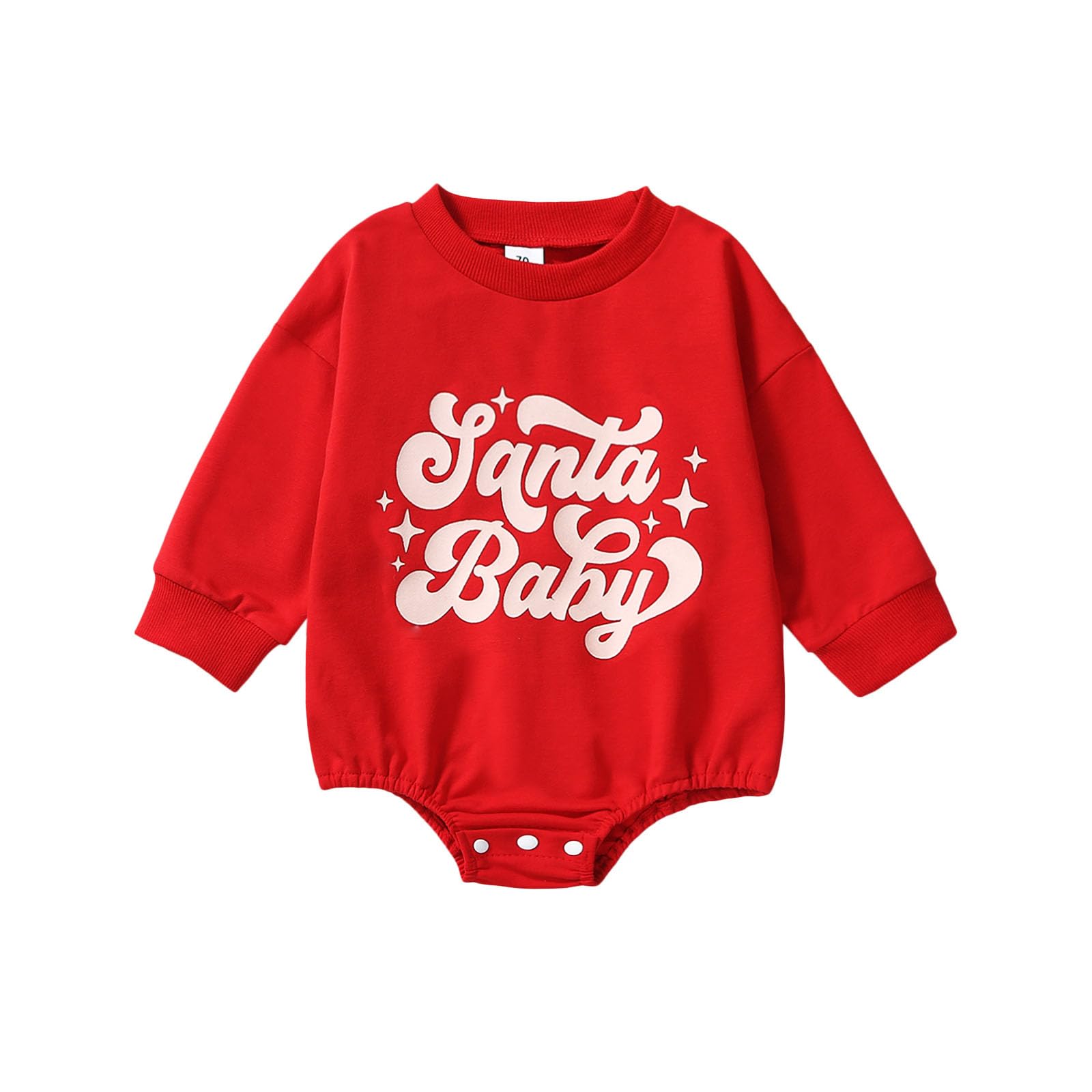 **MERSARIPHY Baby Christmas Clothes - Santa-Themed Sweatshirt Romper for Boys & Girls, Cozy Winter Outfits for Holiday Parties & Family Photos**