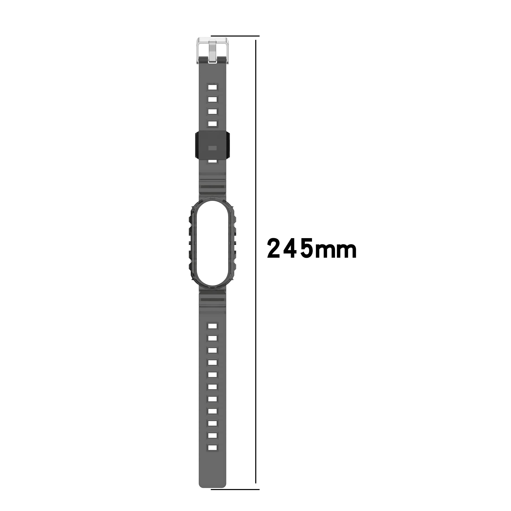 Premium Soft Silicone Replacement Band for Xiaomi Mi Band 7/6/5 & Amazfit Band 5 - Breathable Sport Wristband with Metal Buckle - Perfect for Running, Gym Workouts & Daily Wear
