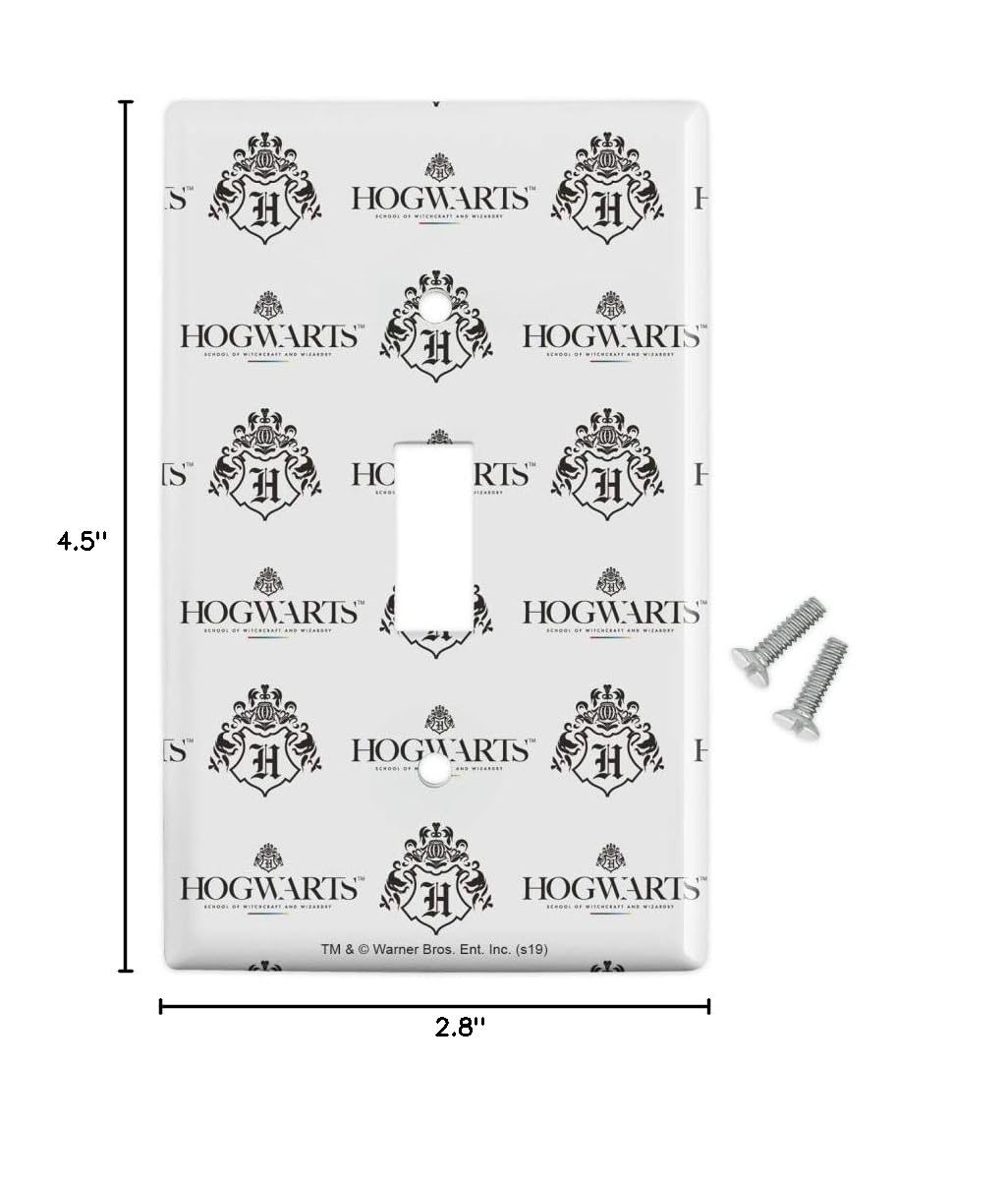 Harry Potter Hogwarts Modern Logo Plastic Wall Decor Light Switch Cover - Stylish Home Decor for Bedroom, Living Room, and Harry Potter Themed Rooms