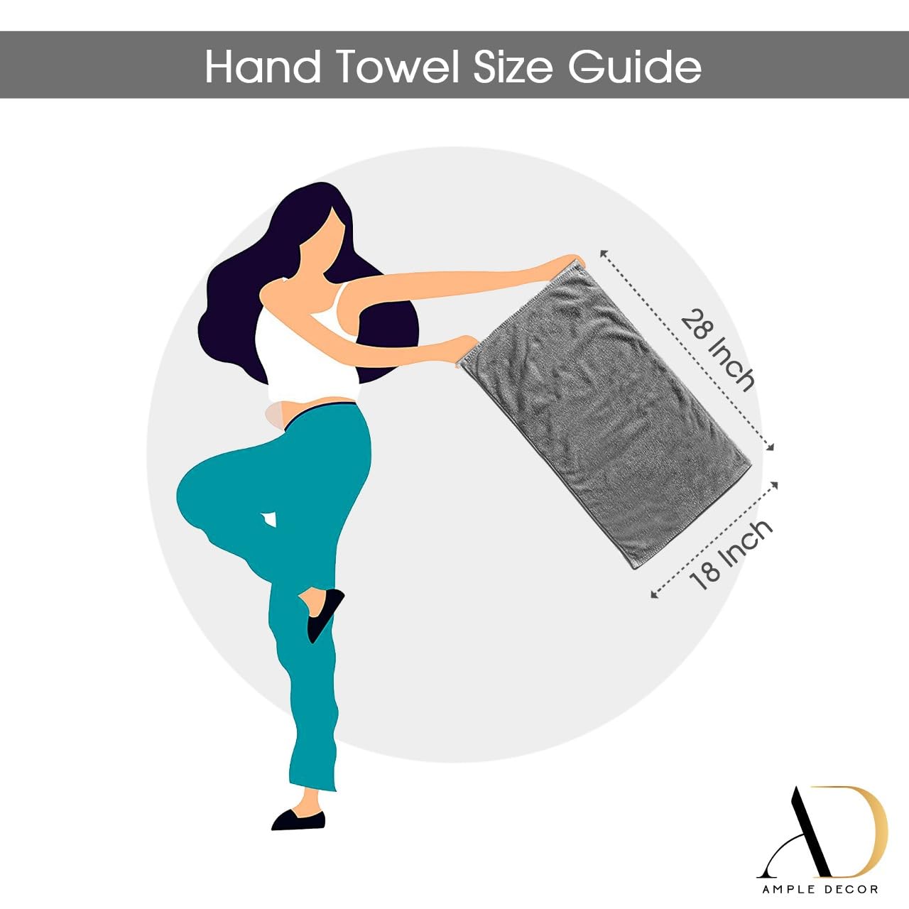 Ample Decor Cotton Hand Towels 18x28