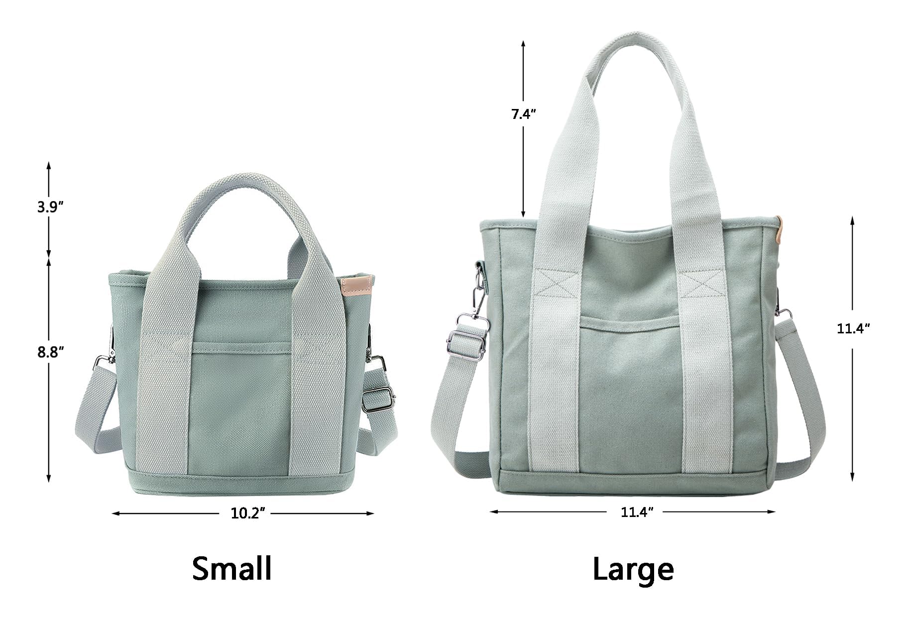 Stylish Canvas Tote Bag with Zipper for Women - Crossbody Shoulder Bag, Satchel & Messenger Purse (2024) | Perfect for Work, Travel & Everyday Use