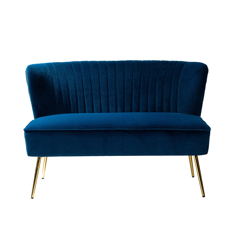 Bariana Velvet Loveseat - Soft & Luxurious Small Couch for Living Room, Bedroom, or Office - Perfect for Cozy Seating & Home Decor