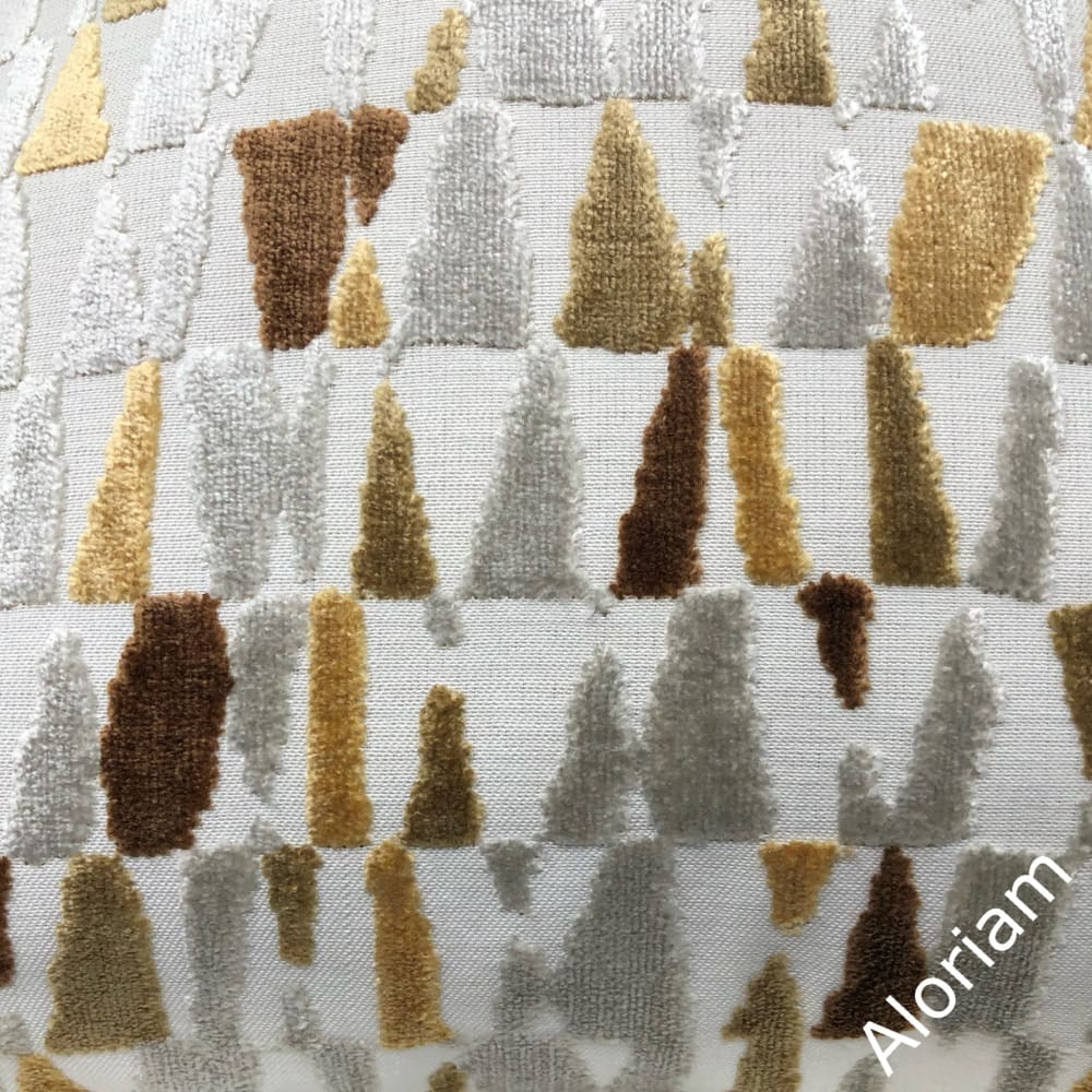 Luxury Golden Brown Velvet Pillow Cover - Soft Gray Cream Cushion Case for Sofa, Bed & Home Decor - Elegant Living Room & Bedroom Accent Pillow
