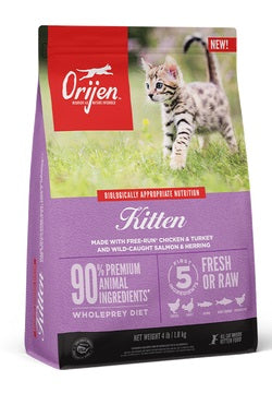Orijen Kitten Formula Dry Cat Food - Premium Grain-Free High-Protein Kibble for Growing Kittens | Perfect for Indoor & Outdoor Kittens, Supports Healthy Development & Immune System
