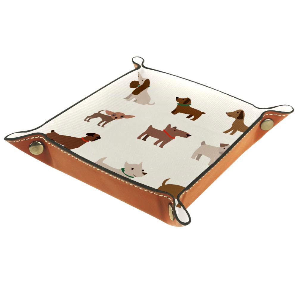 Serenasyoung Desktop Organizer Tray - Cute Puppy Design Jewelry & Vanity Catchall Tray for Keys, Coins, Rings | Perfect for Bedside, Dresser, Office & Home Decor Organization