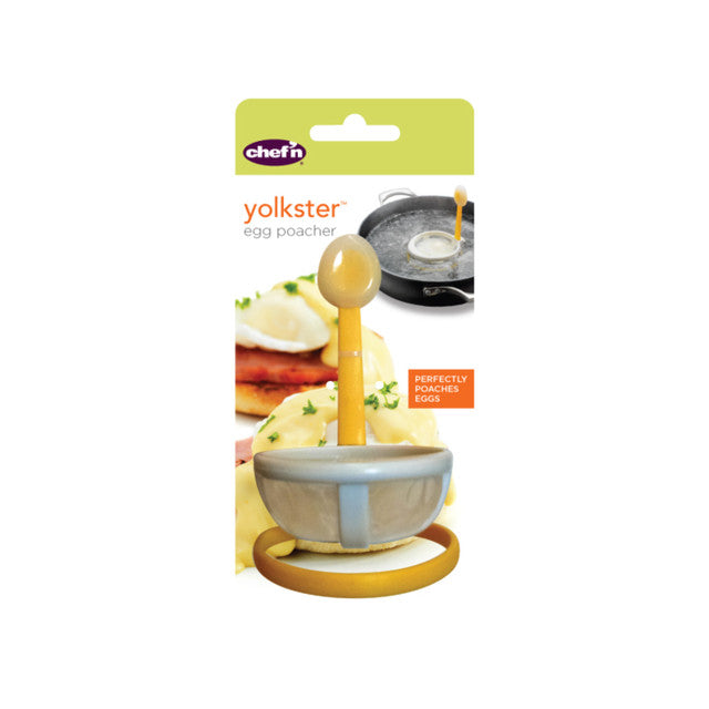 Chef'n Yolkster Egg Poacher - Perfect Silicone Egg Cooker for Poached Eggs - Ideal for Breakfast, Brunch & Healthy Cooking at Home