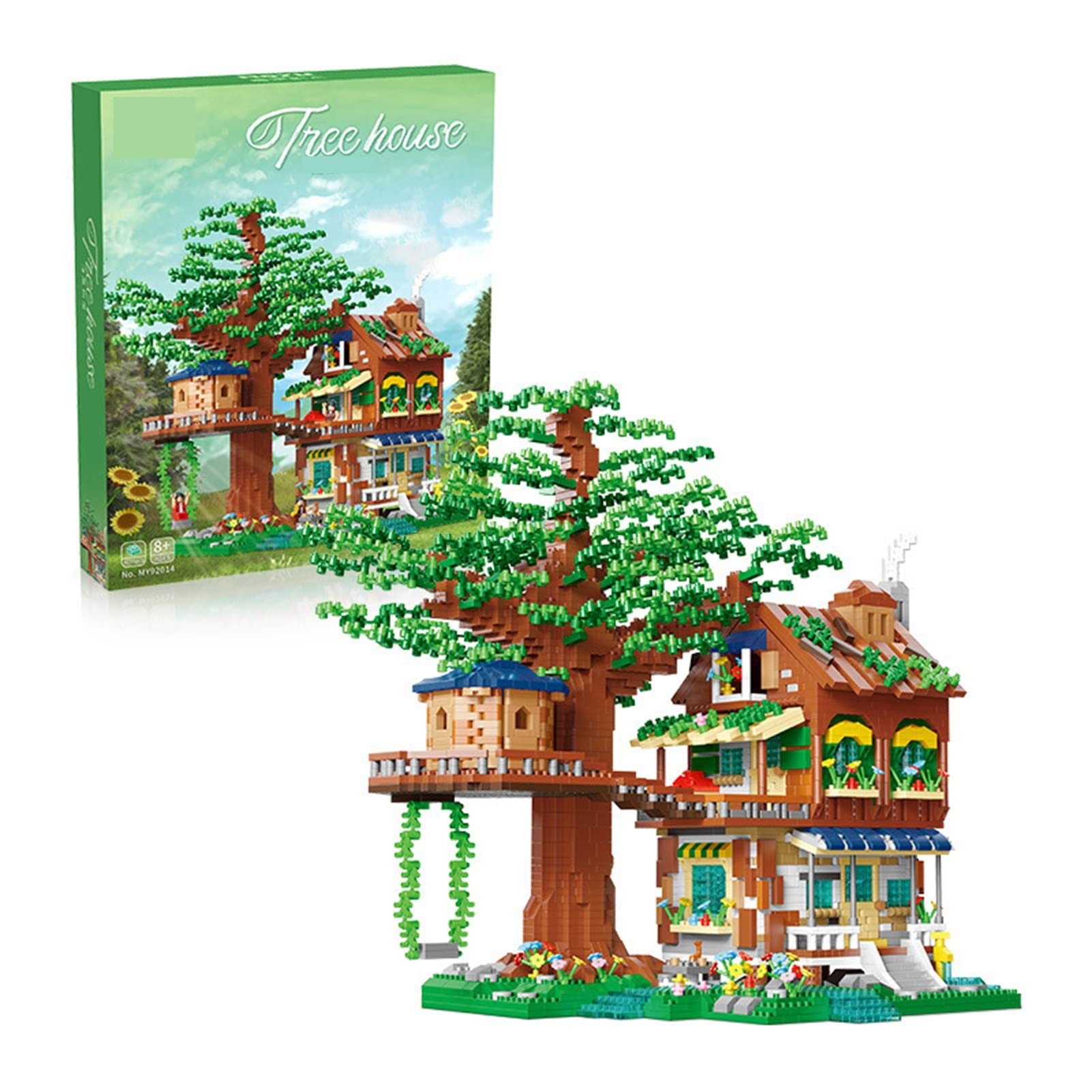 Morning Elf Tree House Building Blocks Kit - DIY Technic Model Set for Kids & Adults, Compatible with Lego (Ages 6+) - Creative Gift for Boys & Girls - Perfect for Birthday, Christmas & Family Bonding Activities (2022 New Edition, Color B)