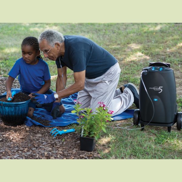 Caire Eclipse 5 Portable Oxygen Concentrator - Lightweight & Quiet O2 Machine for Travel & Home Use | Perfect for COPD Patients & Active Lifestyles