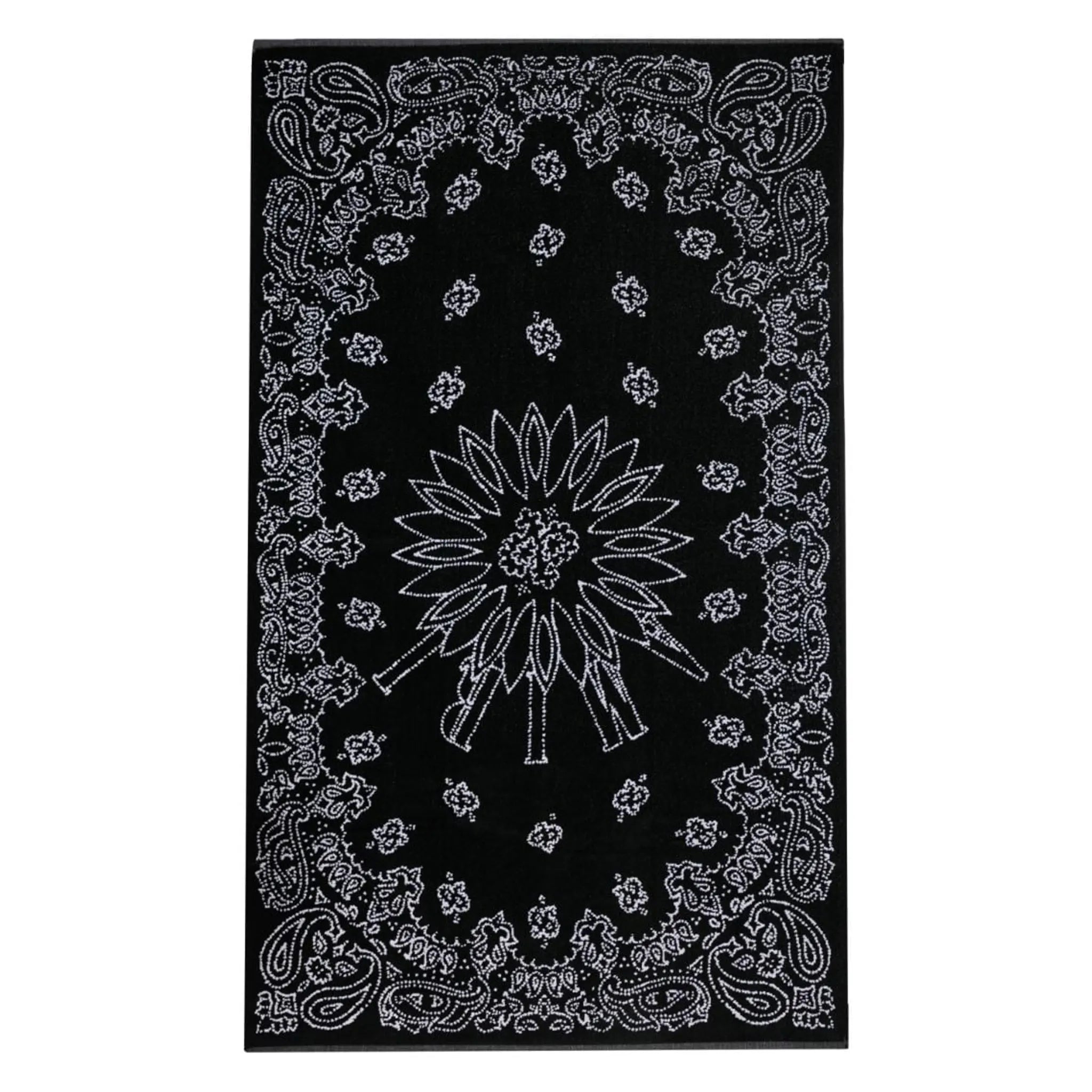 Amiri Bandana Black Towel - Stylish & Soft Cotton Bandana for Men & Women - Perfect for Fashion Accessories, Headwear & Outdoor Activities