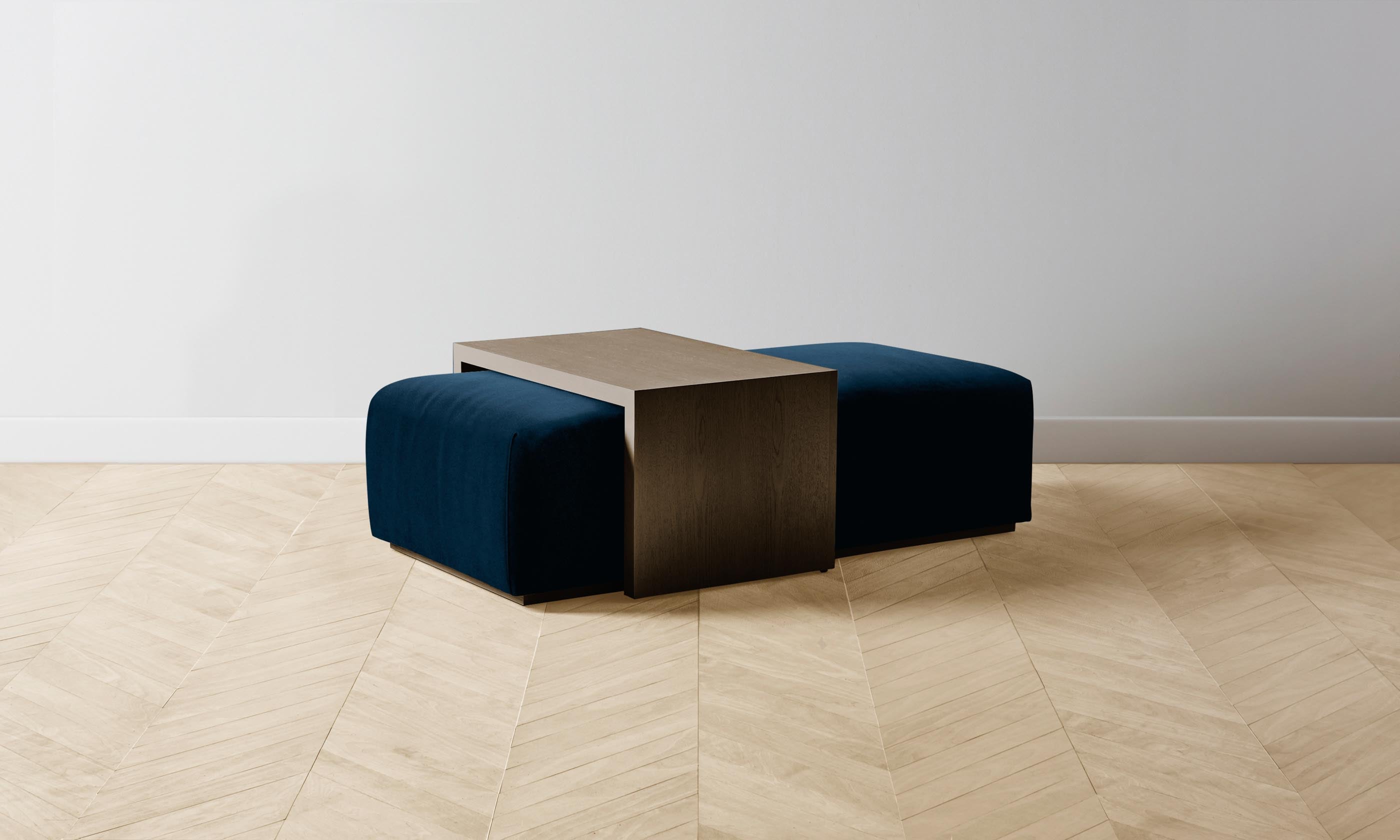 The Bowery Ottoman - Premium Mohair Admiral Upholstered Footstool for Living Room, Bedroom & Lounge - Stylish & Comfortable Home Decor