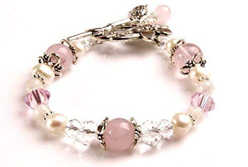 Luna Love Fertility & Pregnancy Bracelet - Natural Rose Quartz & Moonstone Gemstone Jewelry for Women | Crystal Healing, Fertility Support & Pregnancy Gift | Perfect for Moms-to-Be, Baby Showers & Spiritual Healing