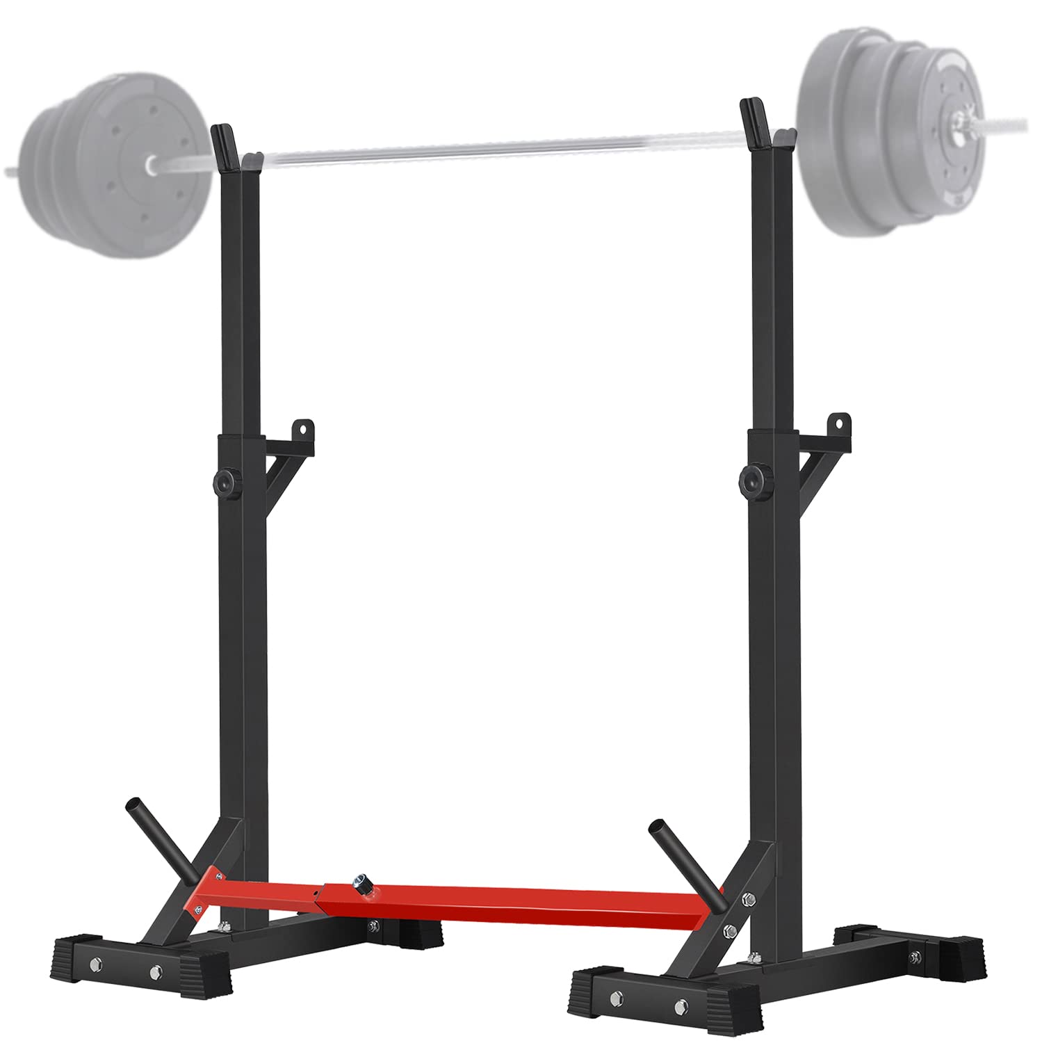 CANPA Adjustable Squat Rack Stand - 600Lbs Capacity Multi-Function Home Gym Equipment for Weight Lifting, Bench Press & Dumbbell Storage | Perfect for Home Workouts & Strength Training