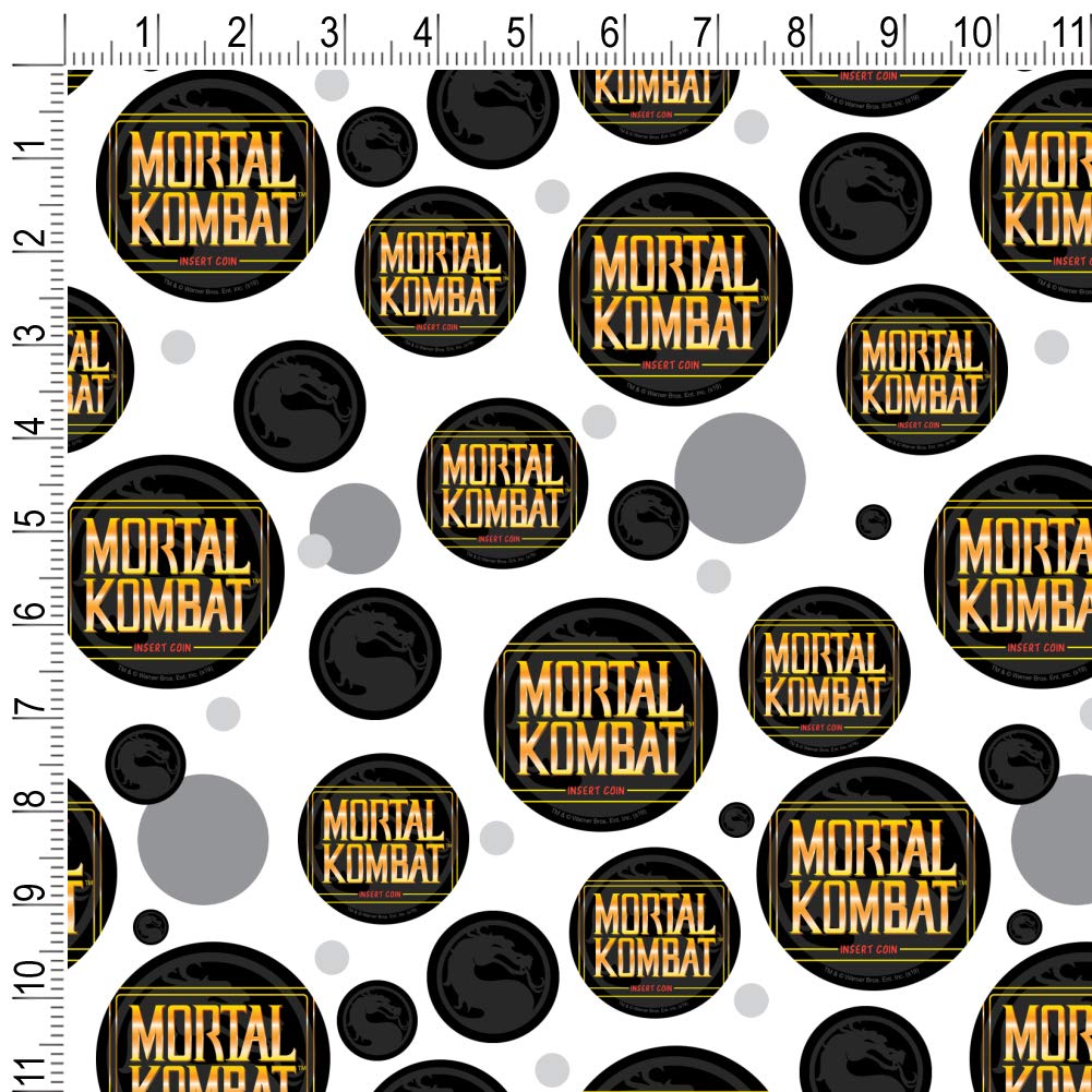 Mortal Kombat Video Game Gift Wrap Paper Roll - Insert Coin Design - Perfect for Birthday, Christmas, Gaming Party Decorations & Gamer Gifts