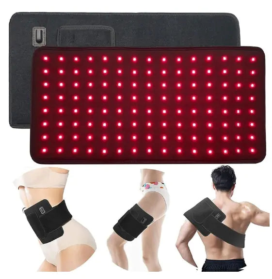 Infrared Light Therapy Belt for Pain Relief - Rechargeable Heating Pad for Back, Shoulder & Joint Pain - Portable Red Light Therapy Device for Home Use