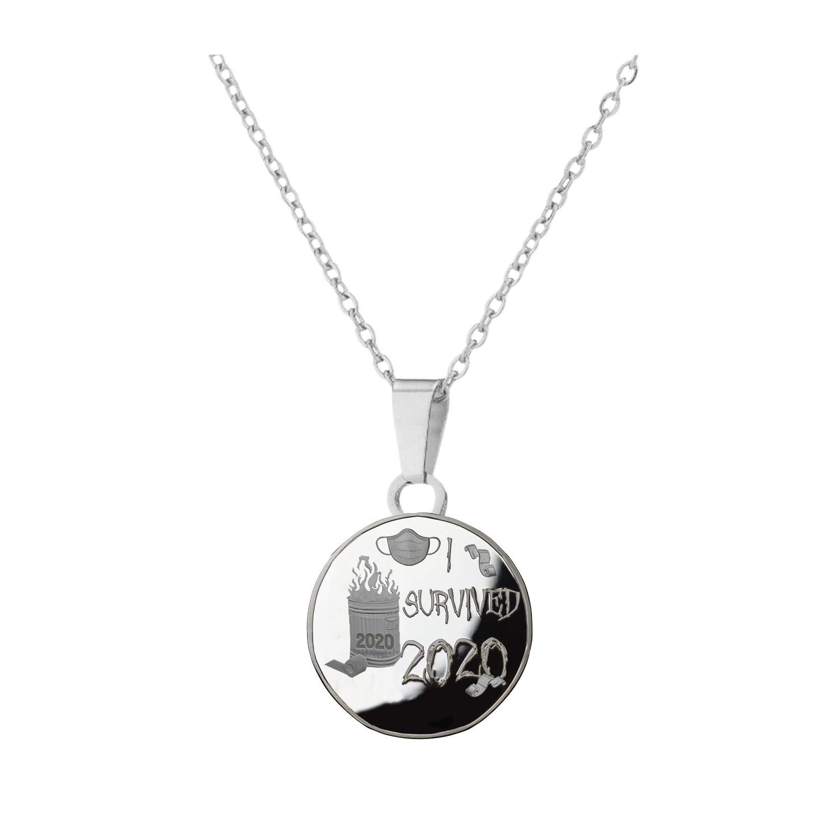 2020 Commemorative Coin Necklace for Women - Gold Chain Survival Souvenir Jewelry Gift - Perfect for Anniversaries, Birthdays & Special Memories