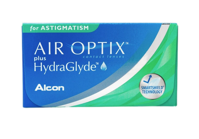 AIR OPTIX® plus HydraGlyde® Contact Lenses for Astigmatism - 6 Pack | Monthly Disposable Toric Lenses for Dry Eyes | Perfect for Active Lifestyles & All-Day Comfort