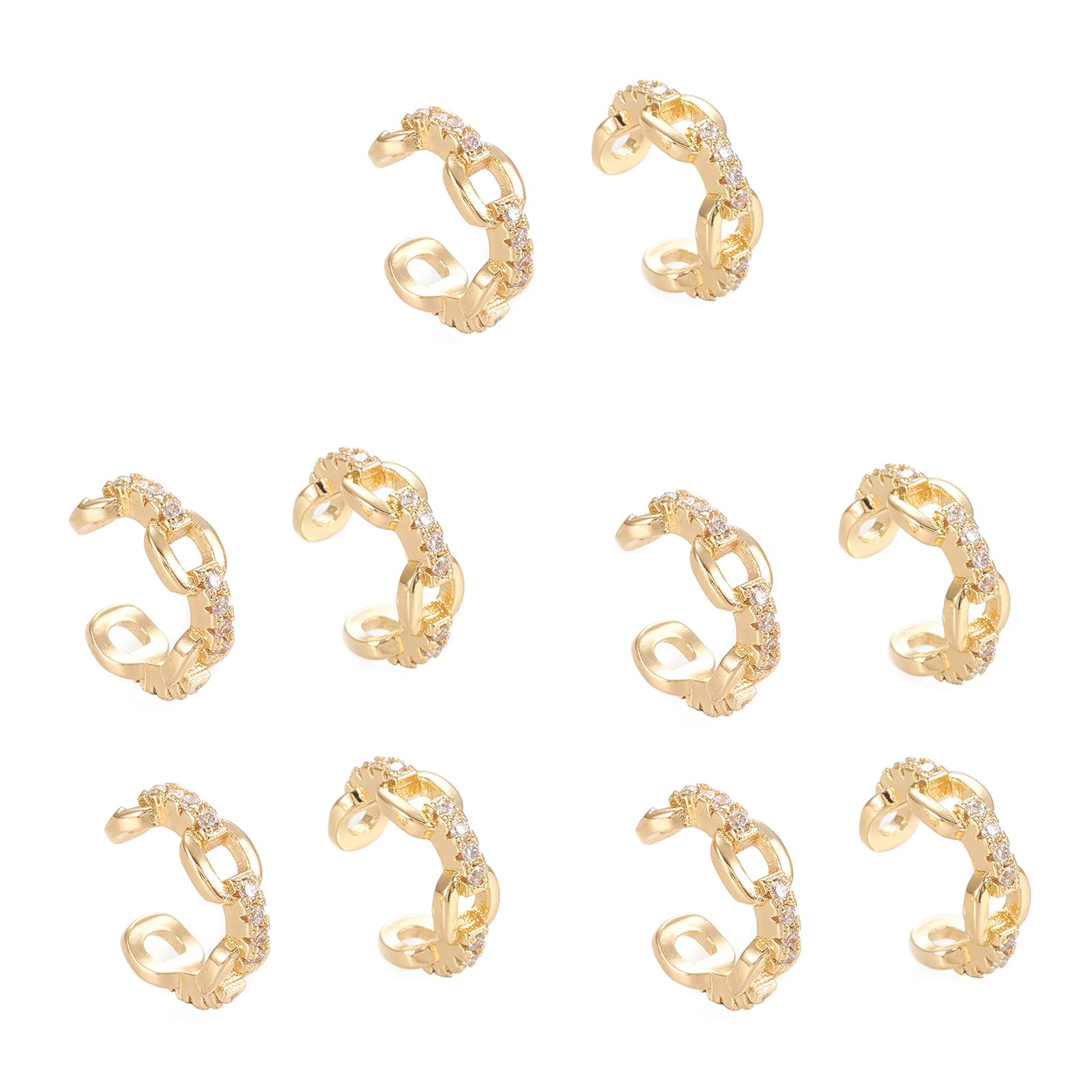 SHEGRACE 5 Pairs Non-Piercing Ear Cuffs for Women - Fake Piercing Ear Jewelry Set - Trendy Gift for Parties, Weddings & Everyday Wear