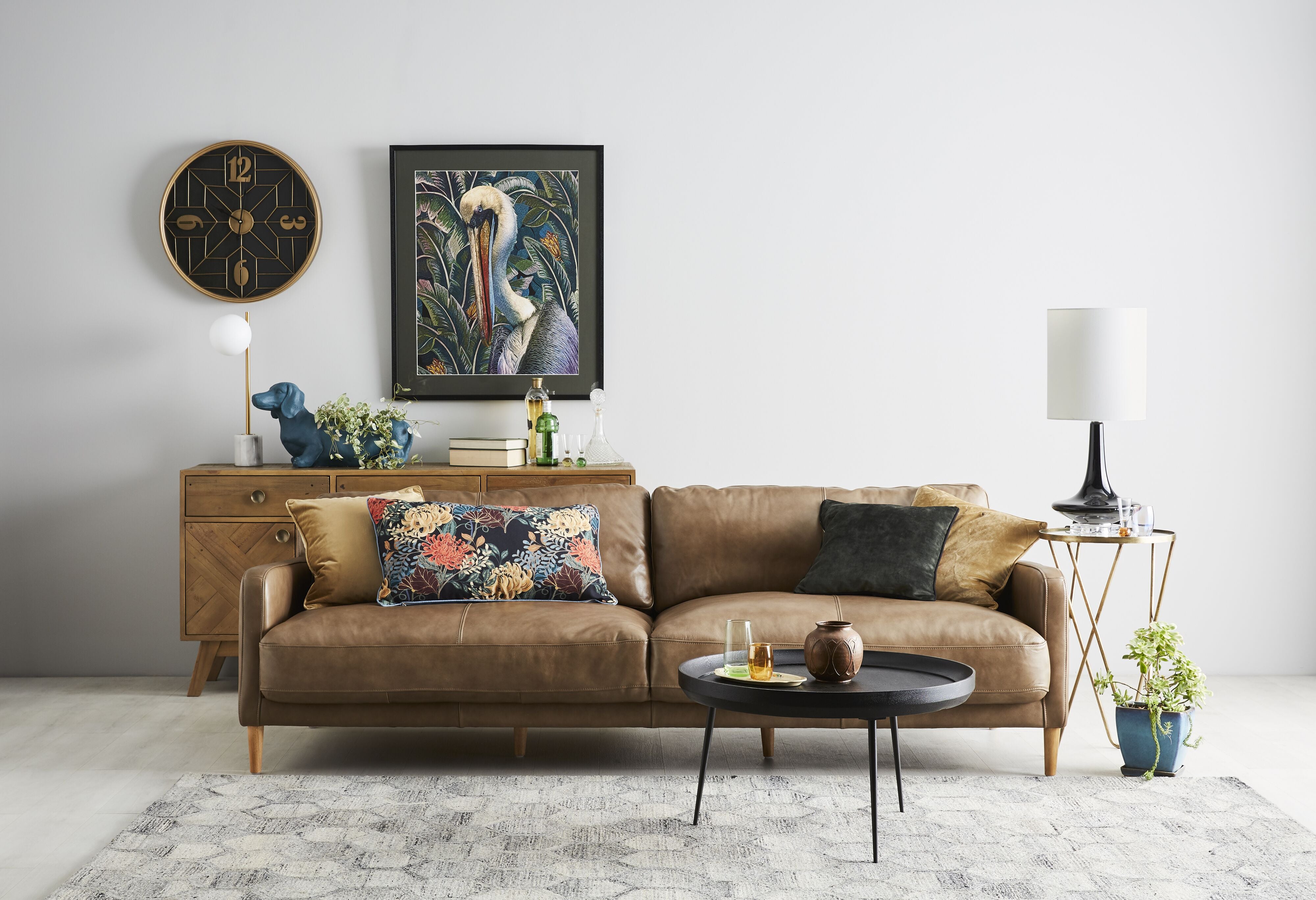 Ashika Glass & Gold Side Table - 40x40x68cm Modern End Table for Living Room, Bedroom & Office - Stylish Accent Table with Tempered Glass Top & Gold Metal Frame