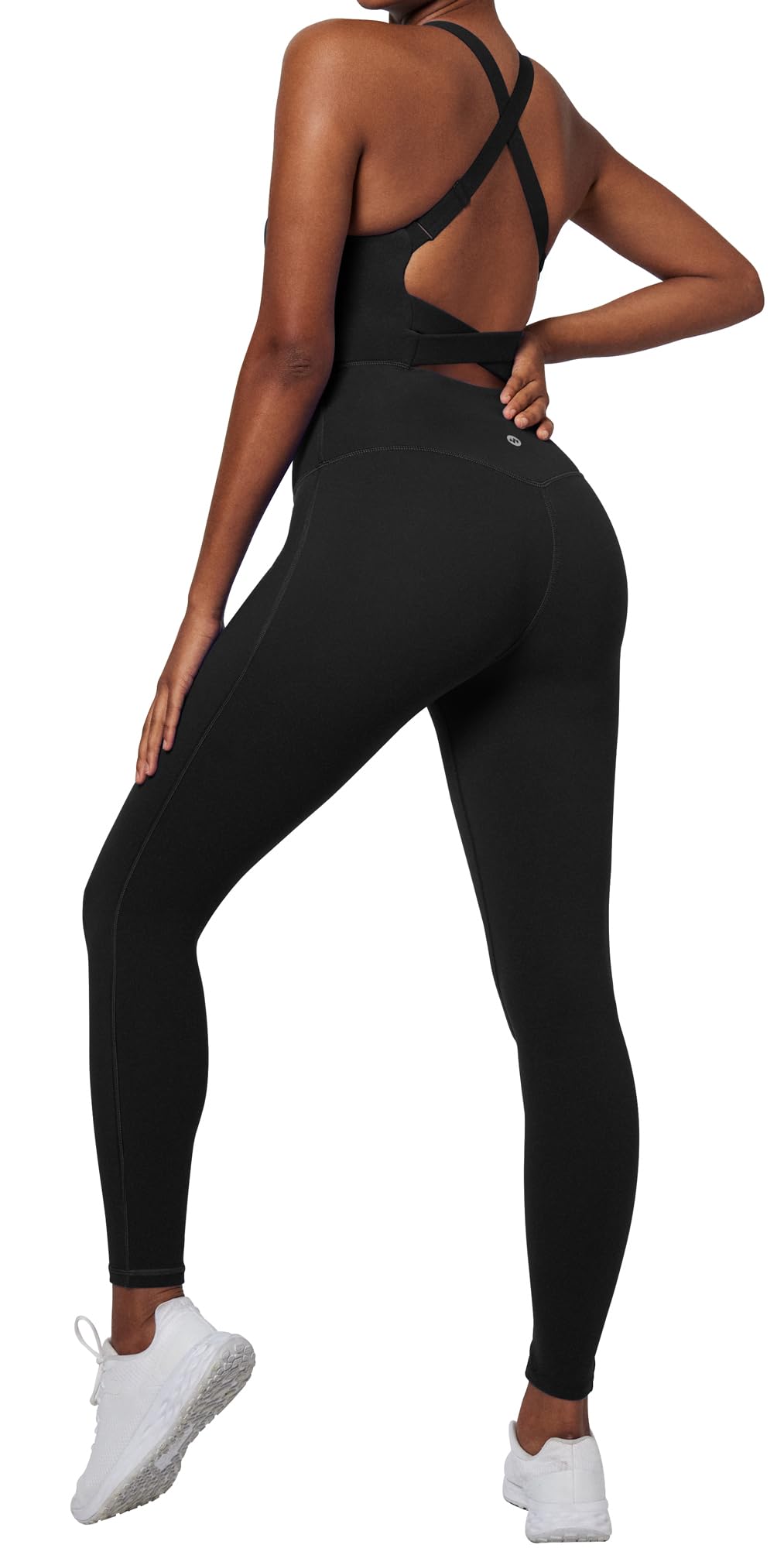 Ewedoos Women's Workout Jumpsuit - Tummy Control One Piece Bodysuit with Adjustable Straps for Yoga, Pilates & Gym | Comfortable Fitness Outfit for Women's Activewear
