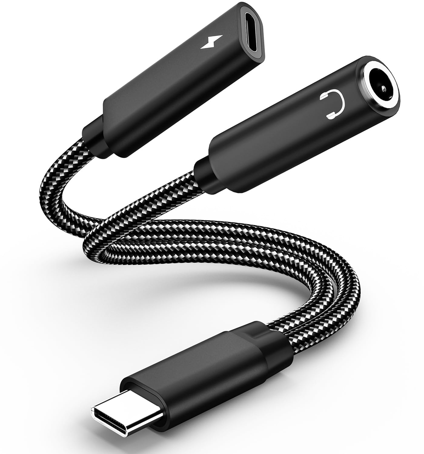 2-in-1 USB C to 3.5mm Headphone Jack Adapter with 60W PD Fast Charging - Hi-Fi Audio & Power Delivery Dongle for iPhone 16/15 Pro Max/Plus, Galaxy S24/S23/S22, Pixel 9/8/7 - Perfect for Travel, Gaming & Charging On-The-Go