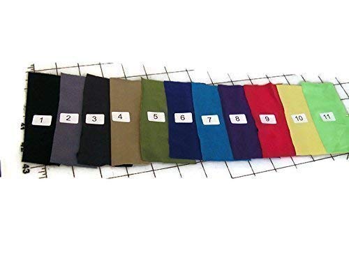 Wide Lycra Head Wrap - Stay in Place Black Chef Headband for Cooking & Biking - Adjustable Sweatband for Sports, Workouts & Outdoor Activities - Custom Sizes Available