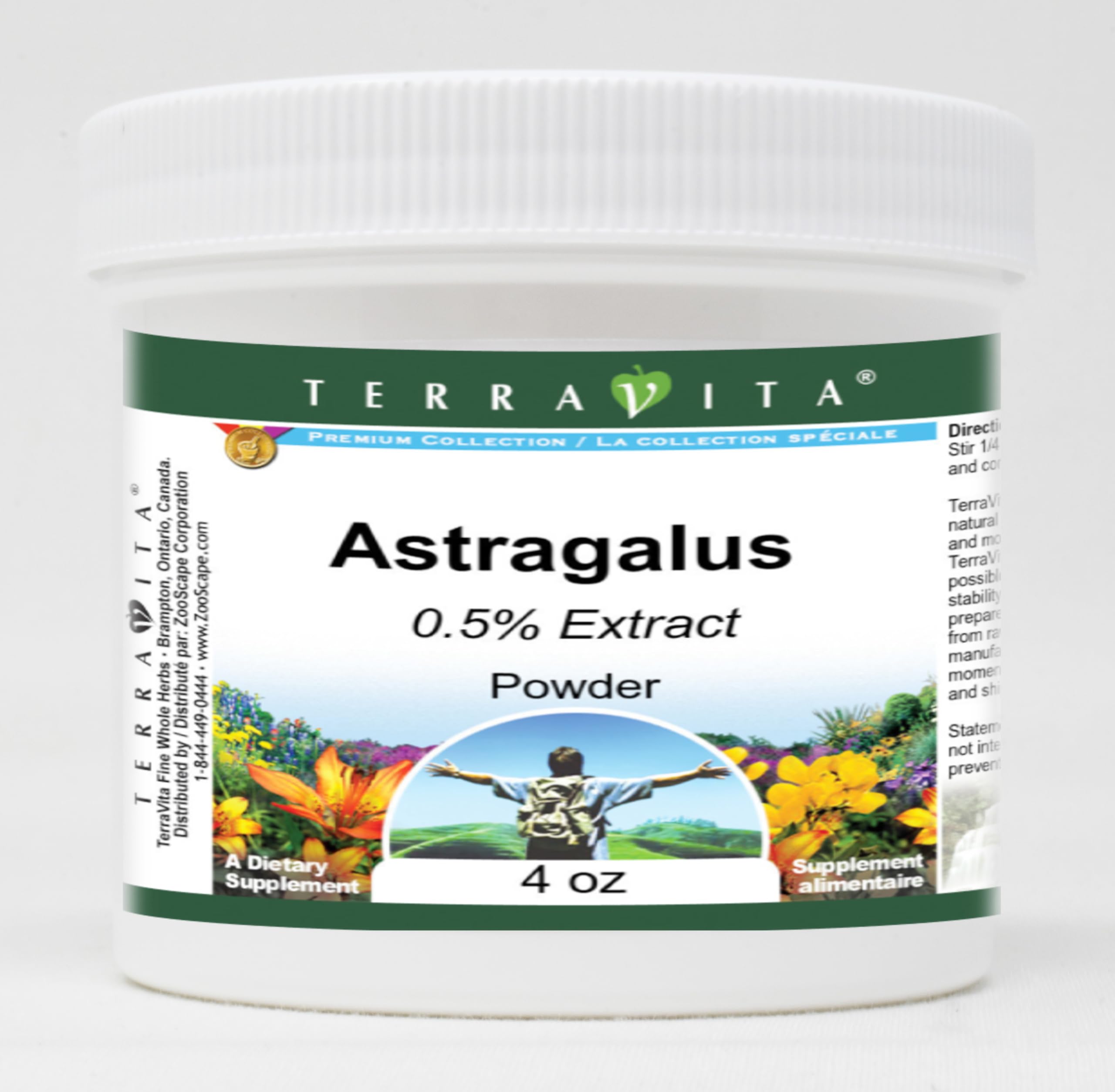 Premium Astragalus Root Powder 0.5% (4oz) - Organic Herbal Supplement for Immune Support - 2-Pack - Perfect for Teas, Smoothies & Wellness Routines