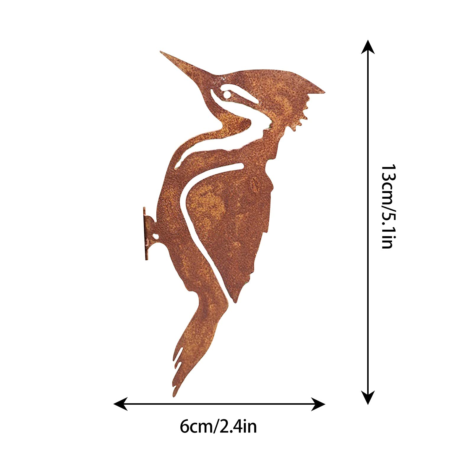 TOMYEUS Metal Garden Sculptures - Handcrafted Woodpecker Steel Yard Art for Outdoor Decor, Country Fence & Gardening Decoration | Perfect for Patio, Lawn & Backyard Landscaping