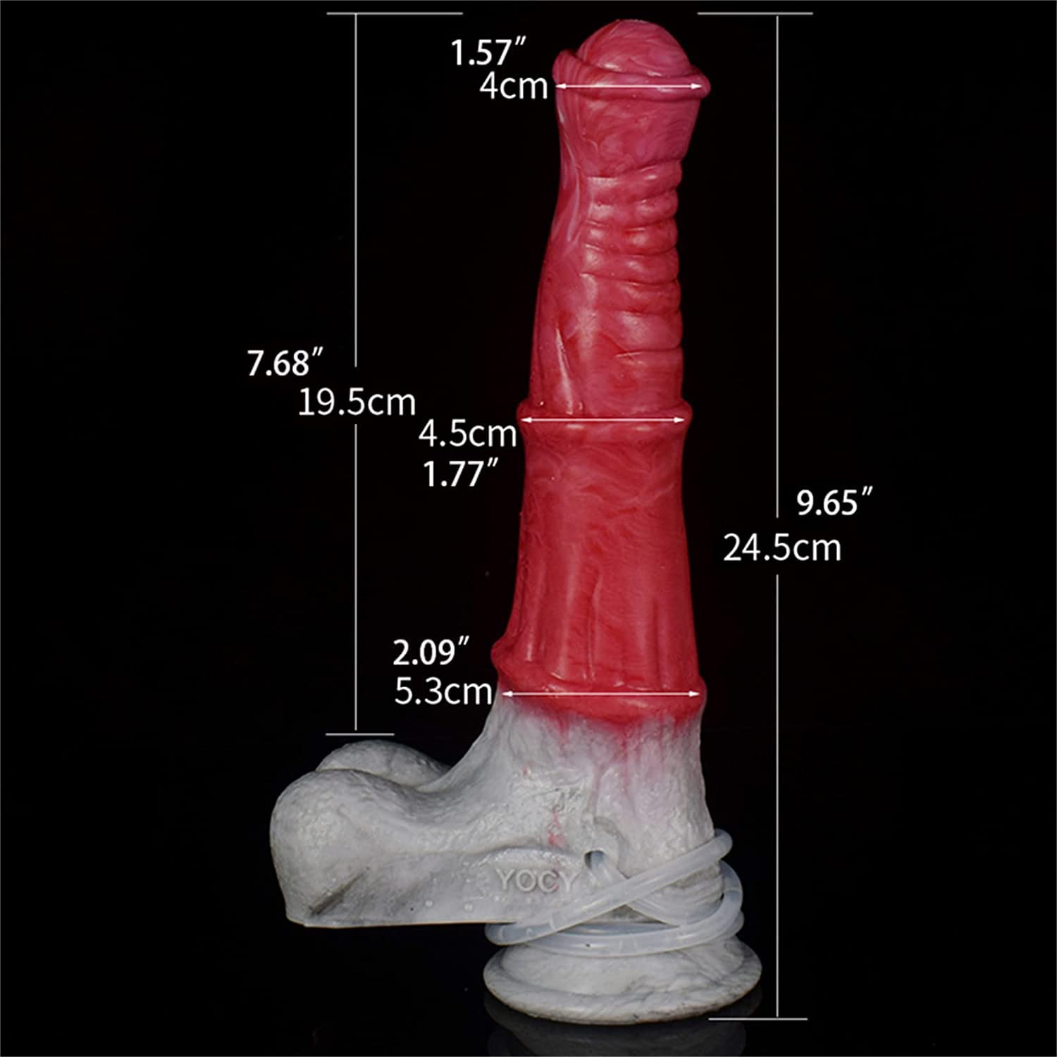 Realistic Ejaculating Horse Dildo - Lifelike Squirting Animal Dildo for Women, G-Spot & Anal Play - Adult Sex Toy with Cum Tube (Red) | Perfect for Roleplay, BDSM & Solo Pleasure