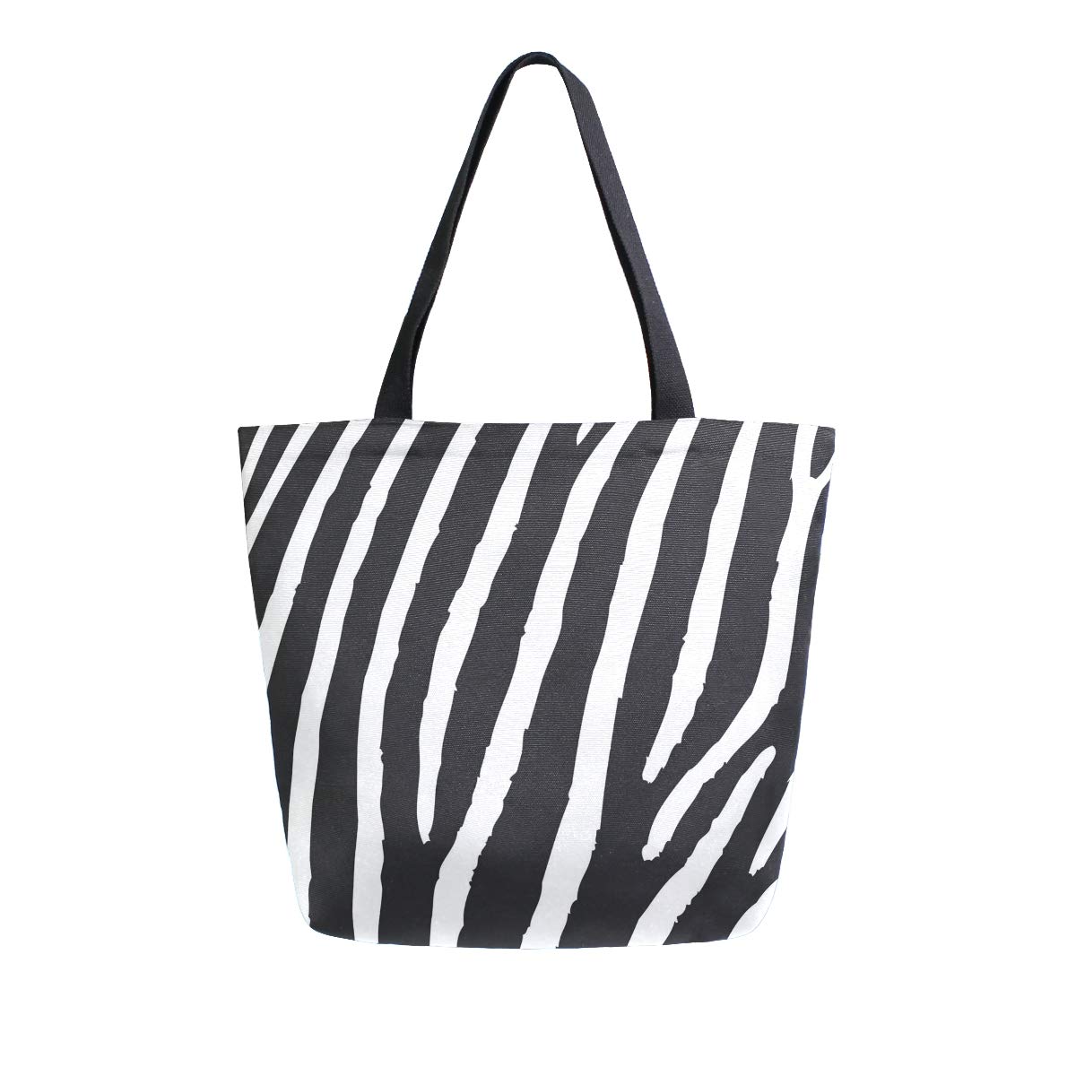 Stylish Zebra & Leopard Print Tote Bag for Women - Fashionable Shoulder Handbag with Top Handle, Durable Washed Canvas Purse - Perfect for Work, Travel & Daily Use
