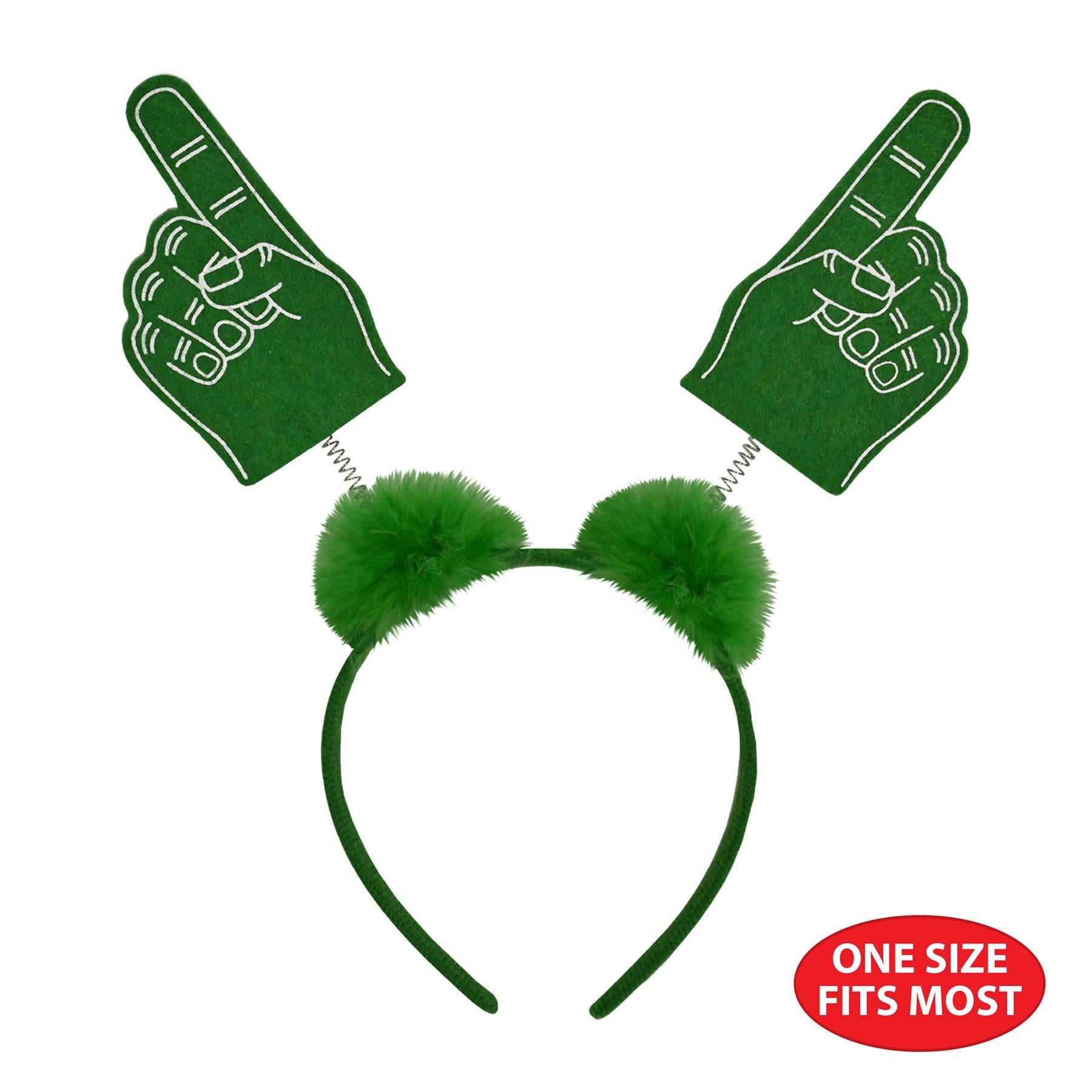 12 Pack Beistle #1 Hand Boppers with Marabou Green - Fun Party Favors for Kids Birthday, Carnival & Halloween Celebrations